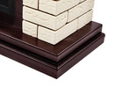 Декоративный Портал Bricks 25U (угловой) камень бежевый, шпон темный дуб
