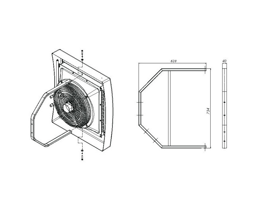 Кронштейн HP-C для воздушно-отопительных агрегатов Zilon "Экватор"