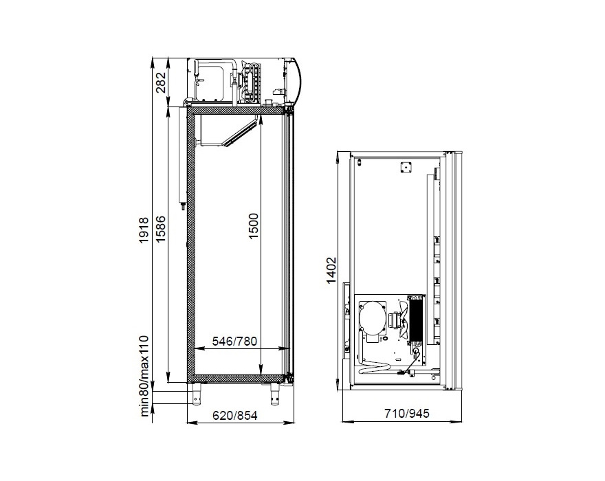 Холодильный шкаф со стеклянной дверью Polair DM110Sd-S (версия 2.0)