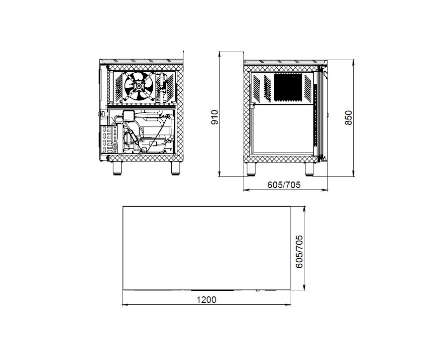 Низкотемпературный холодильный стол Polair TВ2GN-GC