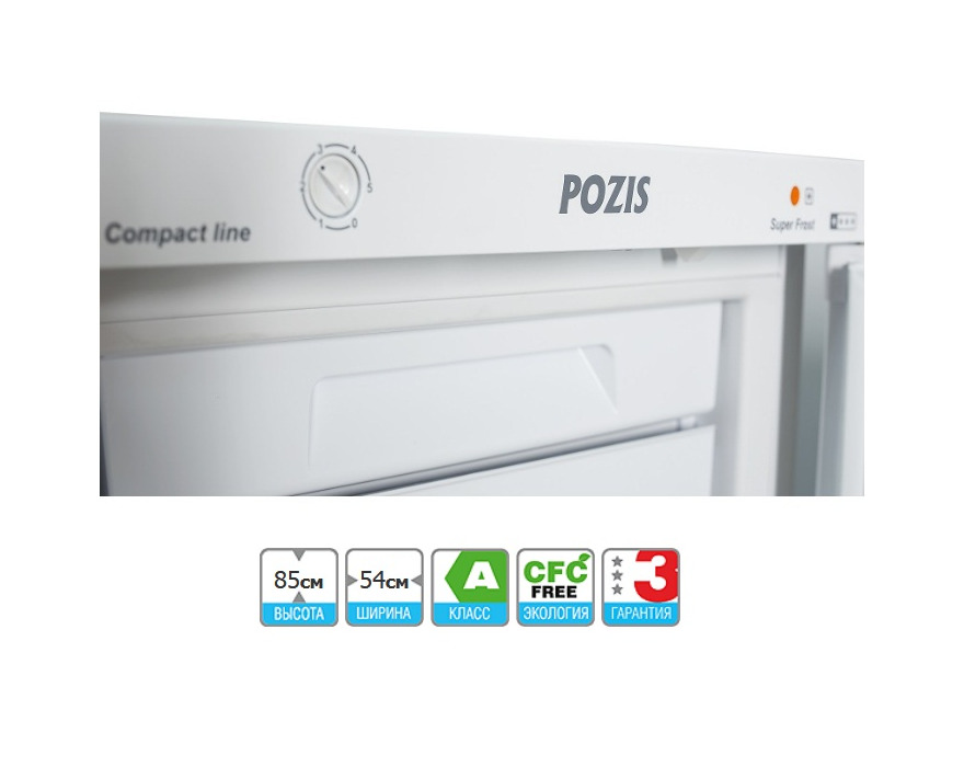 Морозильный шкаф бытовой POZIS FV-108 Silver