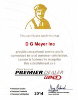 Гарант Климат сертификат дилера Lennox